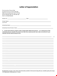 Formal Letter Of Appreciation