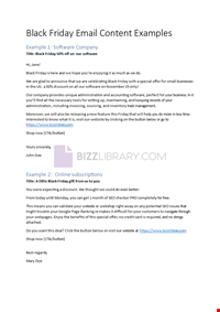 Black Friday Email Marketing Template