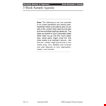 Sample Week Agenda Template | Plan Projects, Training, and Member Schedules example document template
