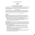 Professional Experience Functional Resume example document template
