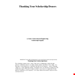 Corporate Donation Thank You Letter for School Scholarship - Engineering example document template 