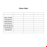 Get Organized with Our Chore Chart Template - Morning Chores Made Easy example document template