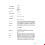 Download a Free Senior Executive Resume Template | Effective Company Management | Dayjob example document template