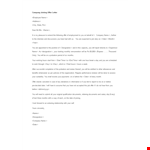 Company Joining Offer Letter Template example document template 