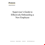 Employee Supervisor Checklist Template for Effective Training and Department Management example document template