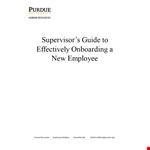 Employee Supervisor Checklist Template for Effective Training and Department Management example document template 