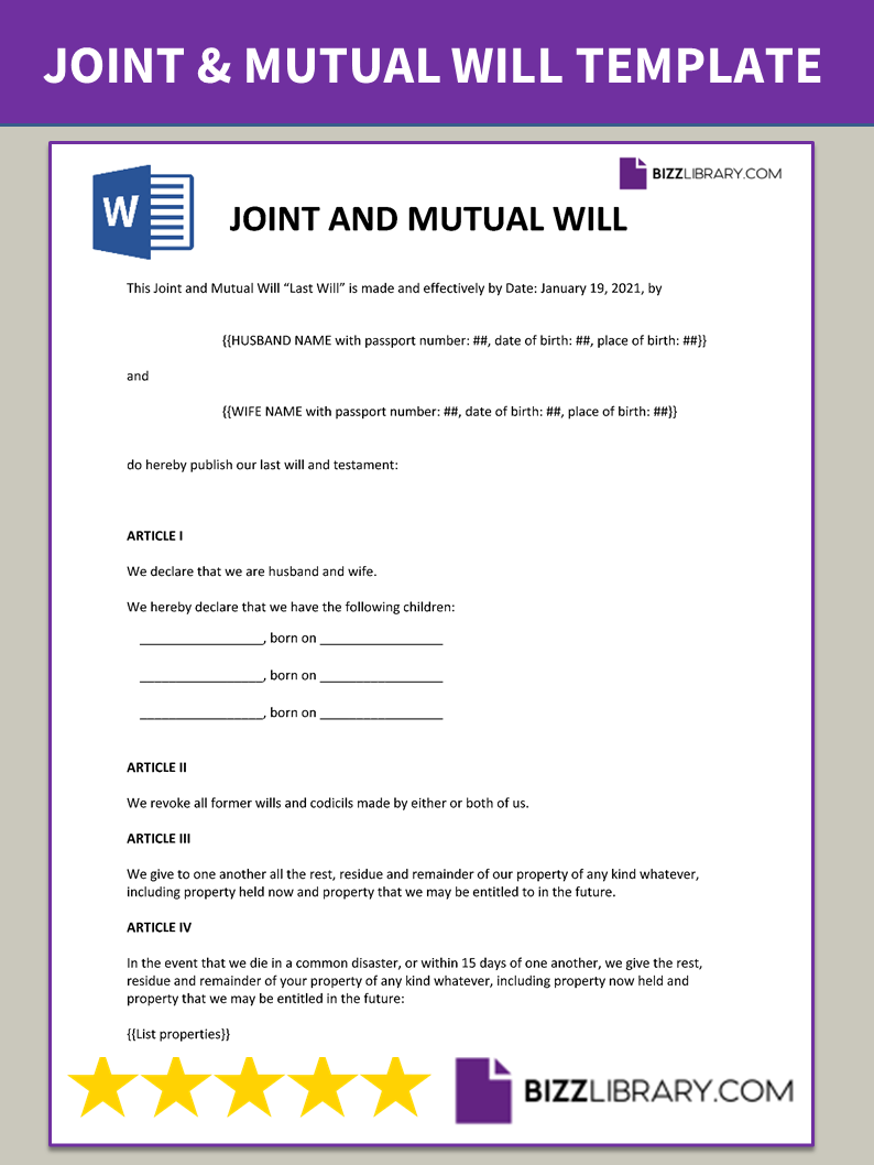 joint-will-for-married-couple-template