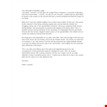 Immigration Letter Template for Family example document template