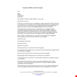 Contract Offer Letter Format example document template