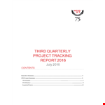 Reliable Project Tracking Report Template for Effective Project Management example document template