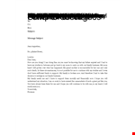 Farewell Email Template - Sample for Family example document template 