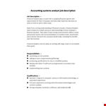 System Analyst Job Description example document template