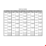 Daily Class Schedule Template Word example document template