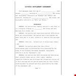 Divorce Agreement | Complete Agreement for Parties | Legal Document example document template
