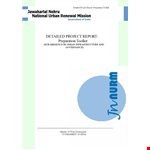Detailed Project Report Format example document template