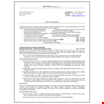 Resume Executive Summary Example - Safety Management Certificate example document template