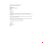 Professional Relocation Resignation Letter example document template