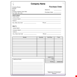 Create and Manage Purchase Orders | Company Name example document template