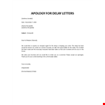 Apology letter to customer for delay in delivery example document template