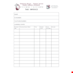 Sample Tax Invoice Template - Download Now | Easy-to-Use | Editable example document template