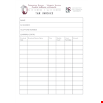 Sample Tax Invoice Template - Download Now | Easy-to-Use | Editable example document template 