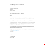 Immigration Letter for Working in the US | Simpson & Clarks example document template