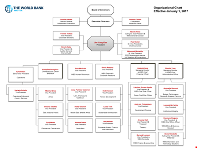Large World Bank Org Chart Template