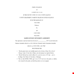 Divorce Agreement: Parties shall agree on child custody and other terms example document template