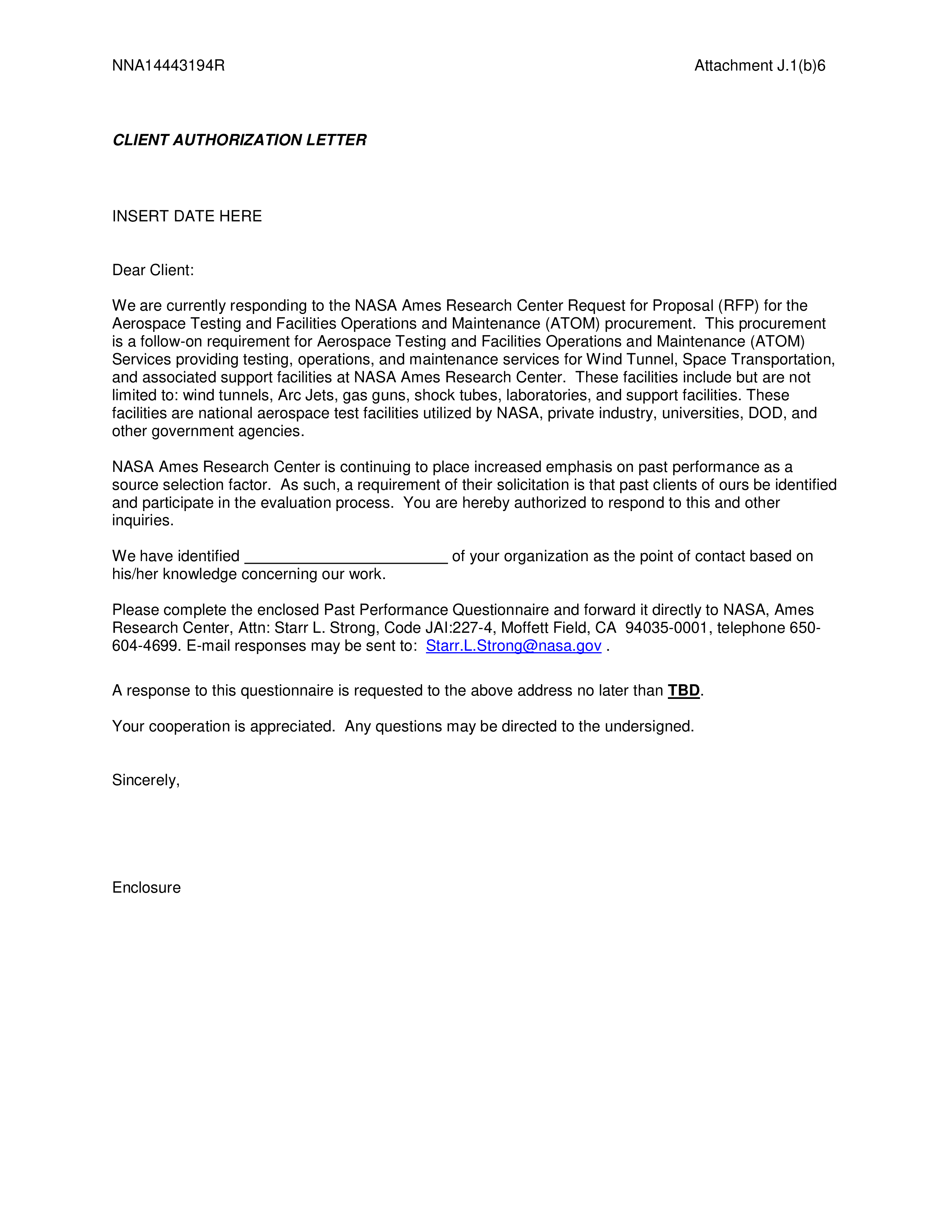 Client Authorization Letter