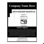 Sponsorship Letter Template - Create a Compelling Sponsorship Pitch example document template 
