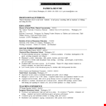 Social Work Resume For Recent Graduate example document template
