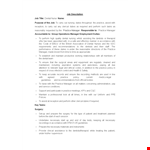 Dentist Nurse Job Description example document template