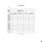Easily Track Your Expenses with our Expense Report Template example document template