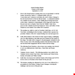 Simple Annual Meeting Minutes Template example document template