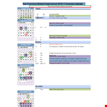 School Project Calendar Template example document template