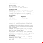 Hr Generalist Resume example document template