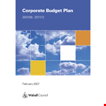 Company Budget Services for Council Budget Planning example document template