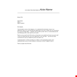 Sample Agent Termination Letter example document template