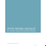Office Moving Checklist Template - Before, Confirm example document template