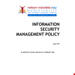 Information Security Policy | Access and Security Guidelines example document template