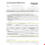 Security Deposit Return Letter and Refund | Efficient Receipt Processing example document template