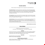 Experienced Retail Management Professional | Saint Walker | Business Resume example document template