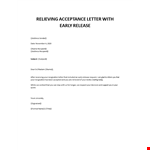 Acceptance Resignation without Notice example document template 