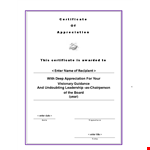 Certificate Of Appreciation Templates | Customize & Download example document template