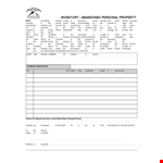 Rental Property example document template 