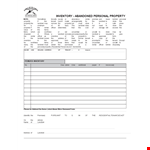 Rental Property example document template