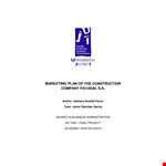 Commercial Construction Marketing Plan for Your Company | Pavasal Construction example document template