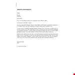 Job Resignationacknowledgement Letter Template example document template 