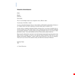 Job Resignationacknowledgement Letter Template example document template
