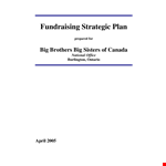 Sample Fundraising Strategic Plan example document template